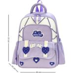 Baginn Kız Çocuk Ultra Lüx Anaokulu Sırt Çantası Ortopedik Ultra Lüx Kreş Çantası 33*25 cm Su Itici Kumaş - Lila