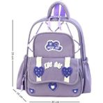 Baginn Kız Çocuk Ultra Lüx Anaokulu Sırt Çantası Ortopedik Ultra Lüx Kreş Çantası 33*25 cm Su Itici Kumaş - Mor