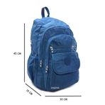 Baginn Klinkır Büyük Boy Kadın Sırt Çantası Yağmura Dayanıklı Hafif Kumaş 571 Collection (Mavi)