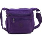 Baginn Klinkır Kadın Postacı Çanta Çok Cepli Çapraz Askılı Omuz Çantası 25*20 Cm Günlük Çanta Mor