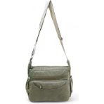 Baginn Klinkır Kadın Postacı Çanta Çok Cepli Su Itici Kumaş Kadın Çapraz Askılı Omuz Çantası 25*20 cm - 25 x 20 cm - Gri