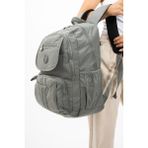 Baginn Lise Okul Sırt Çantası Çok Cepli Okul Çantası Hafif Klinkır Kumaş 43*30 cm Seyahat Çantası - Gri
