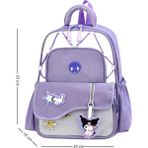Baginn Ortopedik Kız Çocuk Ultra Lüx Anaokulu Sırt Çantası Kreş Çantası 33*25 cm Su Itici Kumaş - Mor