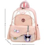 Baginn Ortopedik Kız Çocuk Ultra Lüx Anaokulu Sırt Çantası Kreş Çantası 33*25 cm Su Itici Kumaş - Turuncu