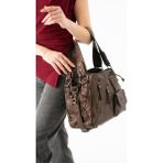 Baginn Vegan Deri Kadın Omuz Çantası Y.s.deri Çok Cepli Çapraz Askılı Bayan Çantası 38*28 cm - 38 x 28 cm - Bakır