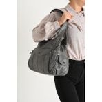 Baginn Y. S. Deri Kadın Omuz Çantası 571 Collection Vegan Deri 40*25 cm Bayan Omuz Çantası Suni Deri - 40 x 25 cm - Gri