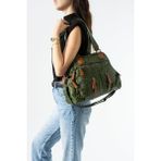 Baginn Y.s.deri Kadın Omuz Çantası Vegan Deri Çok Cepli Çapraz Askılı Kol Çantası 30*27 cm Yıkama Deri - 30 x 27 cm - Yeşil