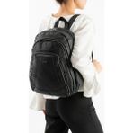 Baginn Y.s.deri Kadın Sırt Çantası 33*23 cm Vegan Deri Yıkama Suni Deri Yumuşak Doku Günlük Çanta - 33 x 23 cm - Siyah