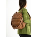 Baginn Y.s.deri Kadın Sırt Çantası Fonksiyonel Kullanım Omuz Çapraz Askılı Bayan Sırt Çantası 35*25 cm - Taba