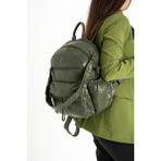 Baginn Y.s.deri Kadın Sırt Çantası Fonksiyonel Kullanım Omuz Çapraz Askılı Bayan Sırt Çantası 35*25 cm - Yeşil