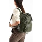 Baginn Y.s.deri Kadın Sırt Çantası Yumuşak Vegan Deri 35*25 cm Fonksiyonel Kullanım Omuz ve Sırt Çantası - 35 x 25 cm - Yeşil