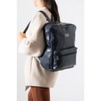 Baginn Yıkama S. Deri Kadın Sırt Çantası Vegan Deri Bayan Sırt Çantası 30*20 cm Yumuşak Doku Çok Cepli - 30 x 20 cm - Lacivert