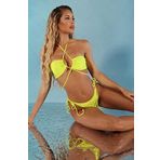 Bağlama Detaylı bikini takım DB200780BT SARI 38