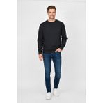 Baglan Erkek Büyük Beden Sıfır Yaka Selanik Sweatshirt BGL-ST04871 - Antrasit - 4XL
