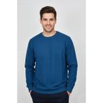 Baglan Erkek Büyük Beden Sıfır Yaka Selanik Sweatshirt BGL-ST04871 - Petrol - 3XL