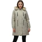 Baglan Kadın Kapüşonlu Içi Peluş Mont BGL-ST05028 - Taş