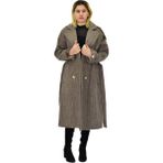 Baglan Kadın Uzun Kaşe Kaban BGL-ST04119 - Vizon