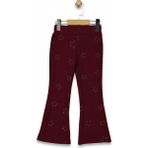 Baglan Kız Çocuk Ispanyol Tayt Yıldız Taş Desenli BGL-ST05209 - Bordo - 5 Yaş