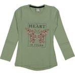 Baglan Kız Çocuk Mevsimlik Taşlı Kelebekli Sweatshirt BGL-ST03656 - Yeşil - 7 Yaş