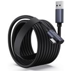 Bağlantı Kablosu 5M, PICO 4 Aksesuarları PC/Steam VR, Stouchi Sanal Gerçeklik Kulaklık Kablosu Uzun Yüksek Hızlı PC Aktarımı Oyun Bilgisayarı için USB 3.0 - USB C Kablosu