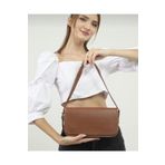 bag&more Kadın Çanta Taba Renk Kapaklı Baget Çanta Classico Baget Modeli