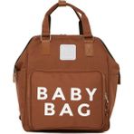 Bagmori Baby Bag Baskılı Taba Cepli Anne Bebek Bakım Sırt Çantası