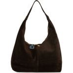 Bagmori Kahverengi Hakiki Süet Deri Büyük Salaş Çanta - En:44 Cm Boy:29 Cm Genislik:14 Cm