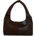 Bagmori Kahverengi Süet Garnili Oval Omuz Çantası - En:41 Cm Boy:20 Cm Genislik:14 Cm