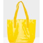 Bagmori Sarı Beach Bag Baskılı Şeffaf Plaj Çantası - En:43 Cm Boy:34 Cm Genislik:12 Cm