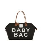 Bagmori Siyah Baby Bag Baskılı Bebek Bakım Çantası