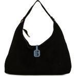Bagmori Siyah Hakiki Süet Deri Mini Salaş Omuz Çantası - En:36 Cm Boy:23 Cm Genislik:12 Cm