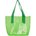Bagmori Yeşil Beach Bag Baskılı Şeffaf Plaj Çantası - En:43 Cm Boy:34 Cm Genislik:12 Cm