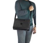 Bagorama FOUR Siyah 13 inç Postacı Tablet Çapraz Askılı Unisex Omuz Çantası