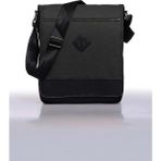 Bagorama Siyah 11 inç Dikey Postacı Çapraz Askılı Unisex Omuz Çantası