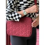 Bags iPad Air Pro & Matepad & Galaxy & Tablet Kılıfı 11" - 12'' Inç Uyumlu Kapitoneli Omuz Askılı Lacivert Tablet Çantası - bordo