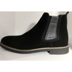 Bags Shoes Bagsshoes Htc2023K-005 Erkek Hakiki Süet Deri Termo Taban Chelsea Bot - Siyah Süet