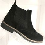 Bags Shoes Bagsshoes Htc2023K-008 Erkek Hakiki Süet Deri Termo Taban Çiftyüz Bot - Siyah Süet