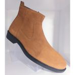 Bags Shoes Bagsshoes Int2023k-019 Erkek Hakiki Süet Deri Fermuarlı Klasik Bot - Taba Süet