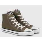 Bags Shoes Bulldozer 211902 Unisex Uzun Konçlu Keten Sneaker Spor Ayakkabı - Haki