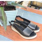 Bags Shoes Bulldozer 231528 Kadın Hakiki Deri Fuspetli Anatomik Comfort Taban Sandalet - Siyah
