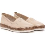 Bags Shoes Bulldozer 231747 Kadın Casual Günlük Hakiki Deri Ultra Comfort Taban Babet - Bej