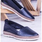Bags Shoes Bulldozer 231747 Kadın Casual Günlük Hakiki Deri Ultra Comfort Taban Babet - Lacivert