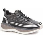 Bags Shoes Guja 24Y433 Unisex Hakiki Deri Ultra Comfort Ithal Taban Sneaker Spor Ayakkabı - Siyah