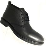 Bags Shoes INT2023K-016 Siyah Erkek Deri Bağlı Klasik Bot