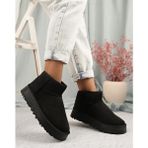 Bags Shoes Kuum London K11Y02 Kadın Içi Tüylü Kalın Tabanlı Kısa Boy Ug Bot - Siyah
