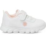 Bags Shoes Lumberjack First Bebe 21/25 Çocuk Ilk Adım Cırtlı Ultra Hafif Sneaker Spor Ayakkabı - Beyaz - Pembe