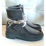 Bags Shoes Nish N24116 Hakiki Nubuk Deri Kadın Günlük Bot - Gri Nubuk