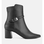 Bags Shoes Nish N24146 Hakiki Deri Kadın Topuklu Klasik Bot - Siyah