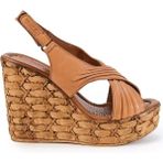 Bags Shoes Venüs 2112201Y Kadın Deri Yüksek Dolgu Taban Sandalet