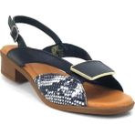 Bags Shoes Venüs 24026020Y Kadın Hakiki Deri Kısa Topuklu Yazlık Ayakkabı - Siyah